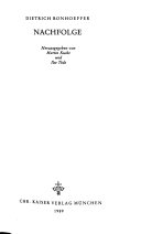 Cover of Nachfolge