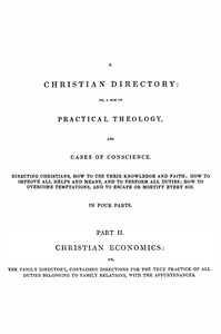 Cover of A Christian Directory, Part 2: Christian Economics