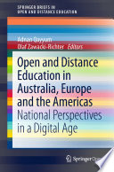 Cover of Open and Distance Education in Australia, Europe and the Americas