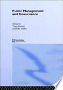 Cover of Public Management and Governance