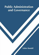 Cover of Public Administration and Governance